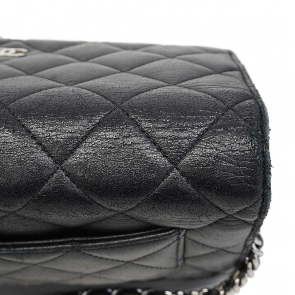 CHANEL Authentic Black Lambskin Leather Wallet - Picture 11 of 13
